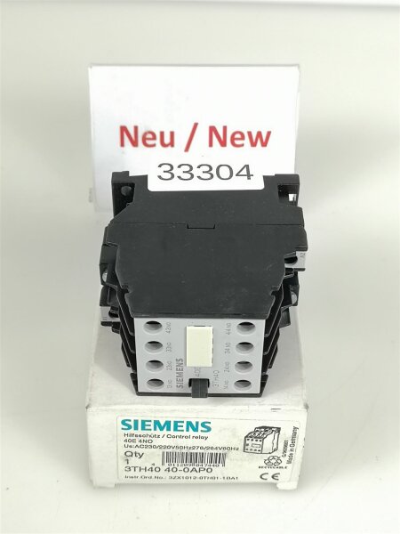 Siemens 3TH40 40-0AP0 Hilfsschütz Schütz Contactor 3TH4040-0AP0