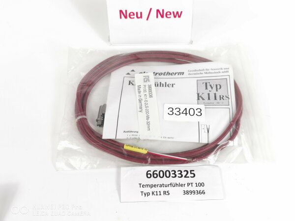 electrotherm Kabelfühler Temperaturfühler PT100 K11-E-2LS-200-Ms-32mm 3899336