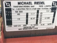 MICHAEL RIEDEL RVE 5000 Transformator Trafo 5,0 KVA