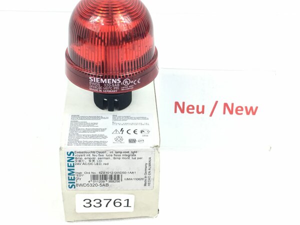 Siemens 8WD5320-5AB Einbauleuchte ROT