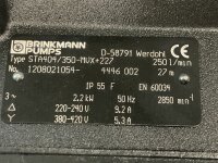 Brinkmann STA404/350-MVX+227 Kühlmittelpumpe Eintauchpumpe Tauchpumpe 250 l/min