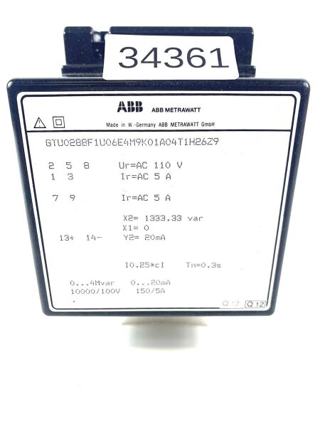 ABB METRAWATT GTU0288F1U06E4M9K01A04T1H26Z9