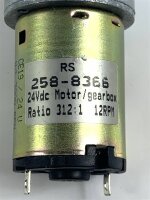 RS 258-8366 DC-Getriebemotor 24Vdc Ratio 312,1 12 RPM