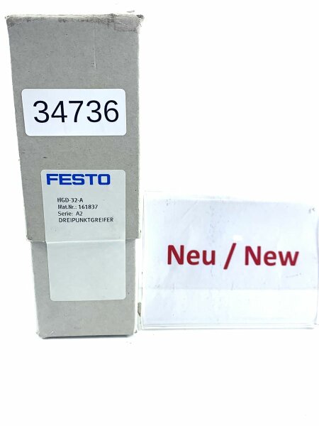 FESTO HGD-32-A 161837 Dreipunktgreifer Greifer gebraucht  worldwide shipping 
