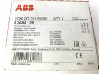 ABB S 203M-B6 Sicherungsautomat 2CDS 273 001 R0065
