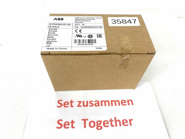 10 STÜCK SET ABB CR-M2LS Sockel 1SVR405651R1100