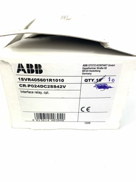 INHALT 10 Stück ABB CR-PSS 1SVR405650R1000 Interface Relais, 80,00
