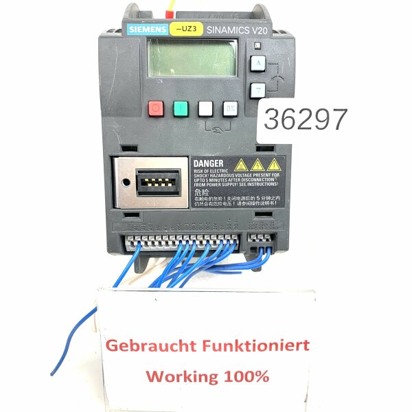 SIEMENS SINAMICS V20 1P 6SL3210-5BE13-7UV0 Frequenzumrichter 0,37 kW