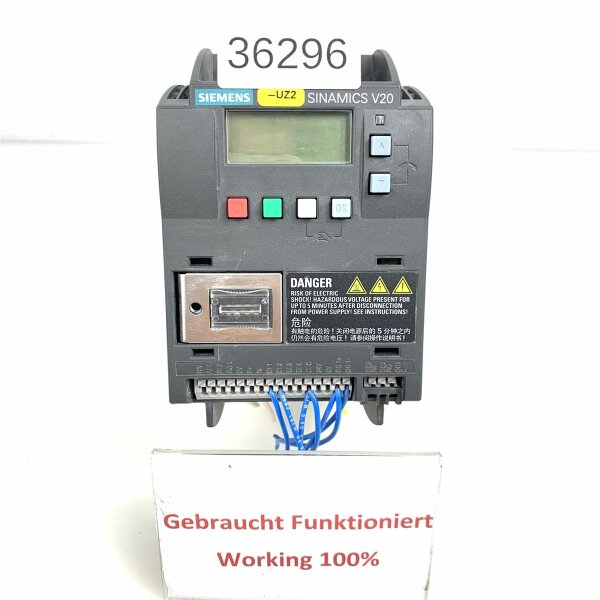 SIEMENS SINAMICS V20 1P 6SL3210-5BE17-5UV0 Frequenzumrichter 0,75 kW