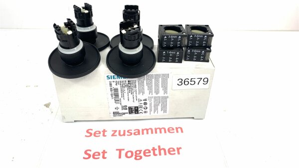 4 STK zusammen Siemens 3SB3 000-1QA11 Drucktaster Druckknopf