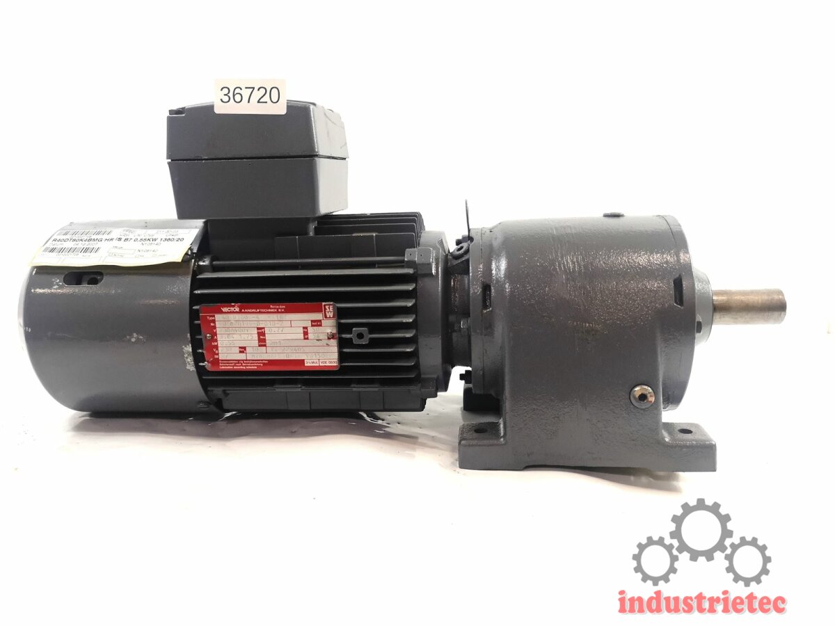 Getriebemotor Dreiphasig 0,75 PS - 28 U/min Mit 25mm Hohlwelle