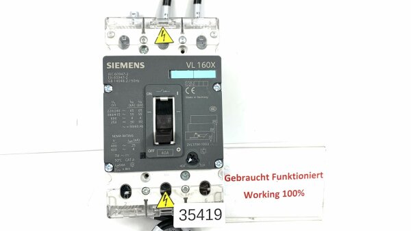Siemens VL160X 3VL1704-1DD33-0AA0 Leistungsschalter Circuit breaker