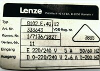 Lenze 8100 8102_E.4G.12 Frequenzumrichter 333643