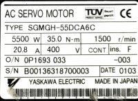 Yaskawa SGMGH-55DCA6C AC Servomotor