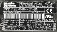 Rexroth Indramat MKD112B-048-KG1-BN Perm. Magnet Motor...