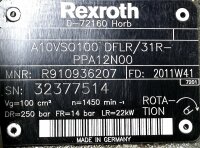 Rexroth R910936207 A10VS0100 DFFL/31R-PPA12N00...