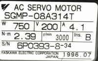 YASKAWA SGMP-08A314T AC Servo Motor