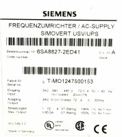 Siemens 6SA8827-2ED41 Frequenzumrichter AC-Supply Simovert