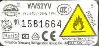 Hangzhou WV52YV Verdichter Kühlkompressor Kompressor 220-240V 50Hz