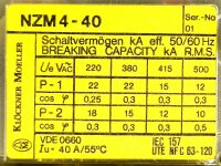 Klöckner Moeller NZM4-40 Leistungsschalter Leistungstrenner
