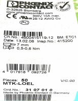 Inahlt 50 stk Phoenix Contact MTK-LOEL 3107010...