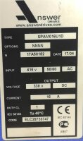 Nidec SPAM016U1D Power Controller Input 415 v  ANSWER...