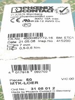 Inhalt 50 Stk Phoenix Contact MTK-LOER 3105012 Reihenklemme Durchgangsklemme Klemme