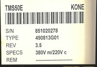 KONE TMS50E 490813G01 Board Panel 851020278