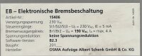 OSMA Aufzüge 15406 Elektronische Bremsbeschaltung...