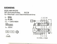 SIEMENS 5SZ6 466-0KG00 NFI- Schutzschalter