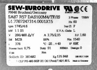 SEW 1,1 KW 4,6 min SA87 R57 DAS100M4/TF/IS Getriebemotor...