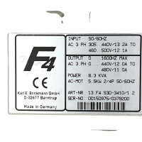 KEB 13.F4.S3D-3410/1.2 Frequenzumrichter 8,3 KVA