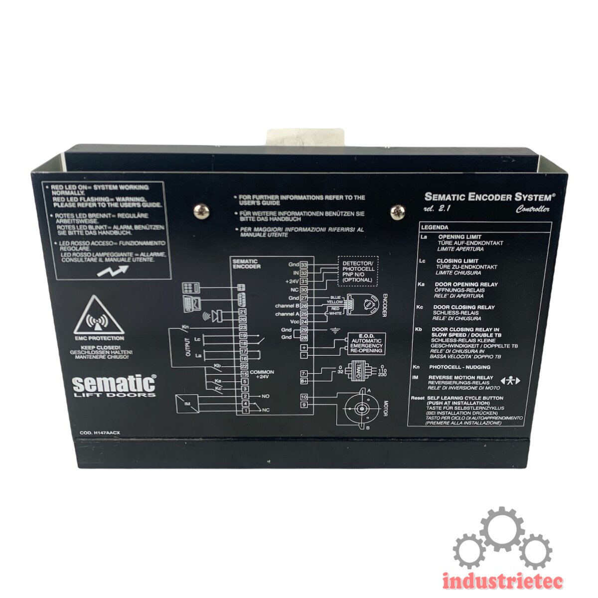 SEMATIC LIFT DOORS ENCODER SYSTEM DFW0654/MATZM Encoder Controller
