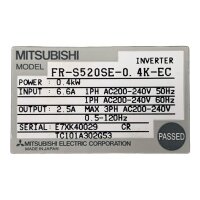 Mitsubishi FR-S520SE-0.4K-EC INVERTER 0,4 KW