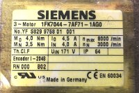 TRANSPORTSCHADEN! Siemens 1FK7044-7AF71-1AG0 Servomtor