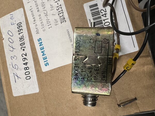 SIEMENS 3WX3151-1J600 Abrufmagnet 753400