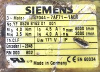 ACHTUNG BESCHÄDIGT! Siemens 1FK7044-7AF71-1AG0...