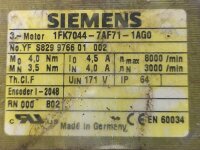 BESCHÄDIGT! Siemens 1FK7044-7AF71-1AG0 Servomotor