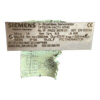 Siemens 1FT5074-1AC71-1FH0 Brushless Servomotor 1FT50741AC711FH0