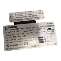 Siemens Sinamics G120 LC-Filter 6SL3202-0AE28-8SA0...