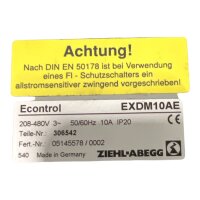ZIEHL-ABEGG Econtrol EXDM10AE Frequenzumrichter