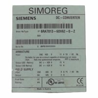 LEICHT BESCHÄDIGT! Siemens SIMOREG 6RA7013-6DV62-0-Z...