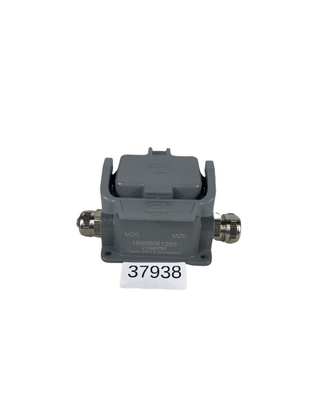 HARTING M20 4X/12 enclosure Sockelgehäuse Verschlussklappe Steckergehäuse