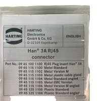 HARTING HAN 3A RJ45 connector Steckverbinder-Set 09451001100
