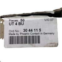 SET INHALT 45 STÜCK Phoenix Contact UT 4 BU Durchgangsklemme Reihenklemme Klemme 3044115