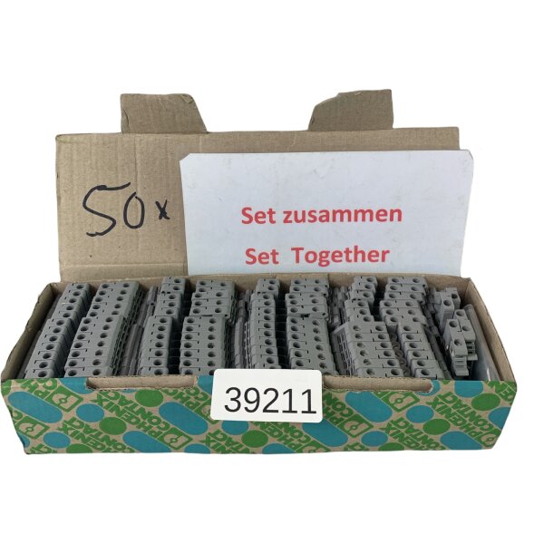 SET INHALT 50 STÜCK Phoenix Contact UK 3-TWIN Durchgangsklemme Reihenklemme Klemme 3002225
