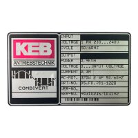 KEB COMBIVERT 05.F0.R01-1228 Frequenzumrichter 0,9KVA
