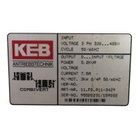 KEB COMBIVERT 11.F0.R11-3429 Frequenzumrichter 5,2KVA