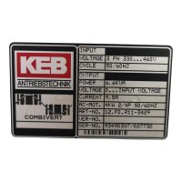 KEB COMBIVERT 12.F0.R11-3429 Frequenzumrichter 6,6KVA