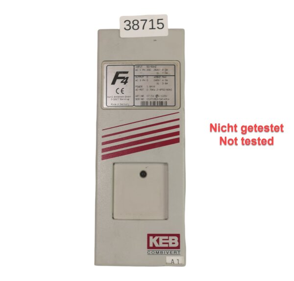 NICHT GETESTET! KEB 07.F4.S0C-1220 Frequenzumrichter 1,6 KVA